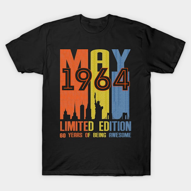 May 1964 60 Years Of Being Awesome Limited Edition T-Shirt by Vladis